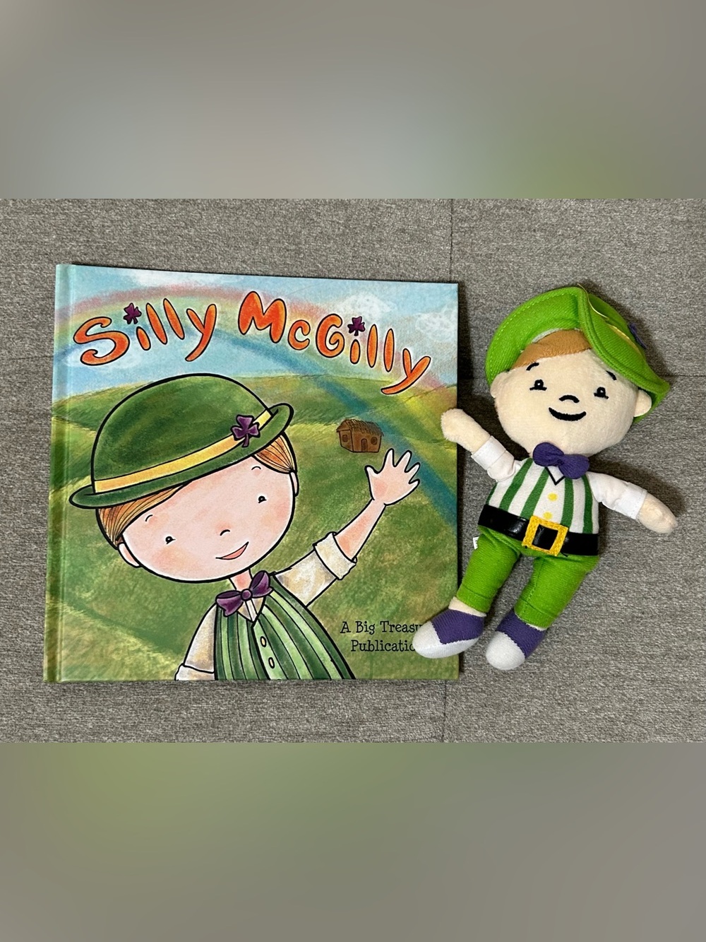 Silly McGilly Green Leprechaun Plush with Storybook